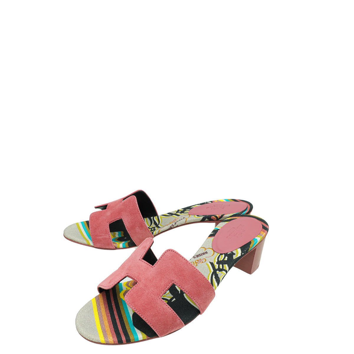 Hermes Rose De Venise Brides de Gala Oasis Sandal 37