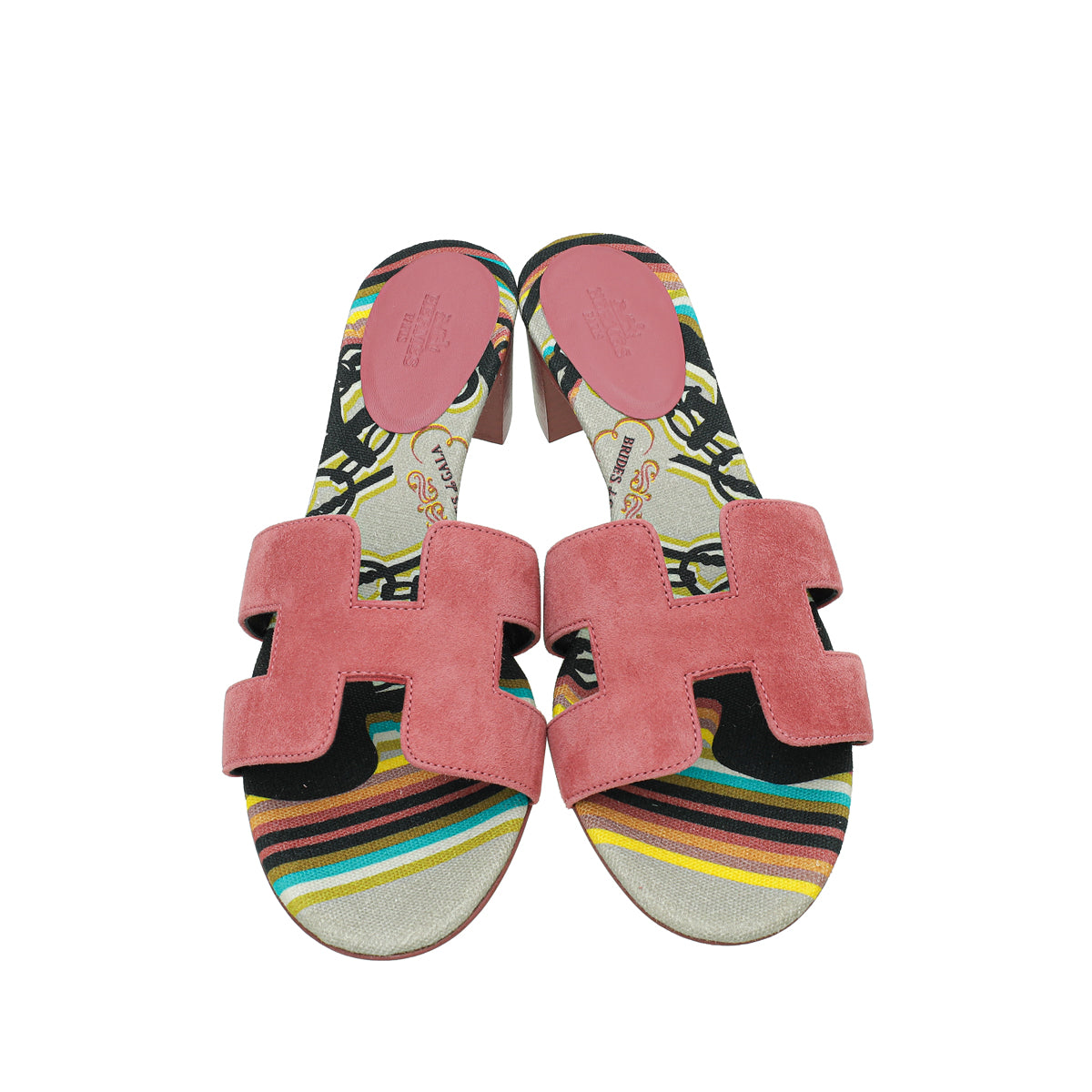 Hermes Rose De Venise Brides de Gala Oasis Sandal 37