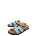 Hermes Bicolor Denim Chypre Sandal 37