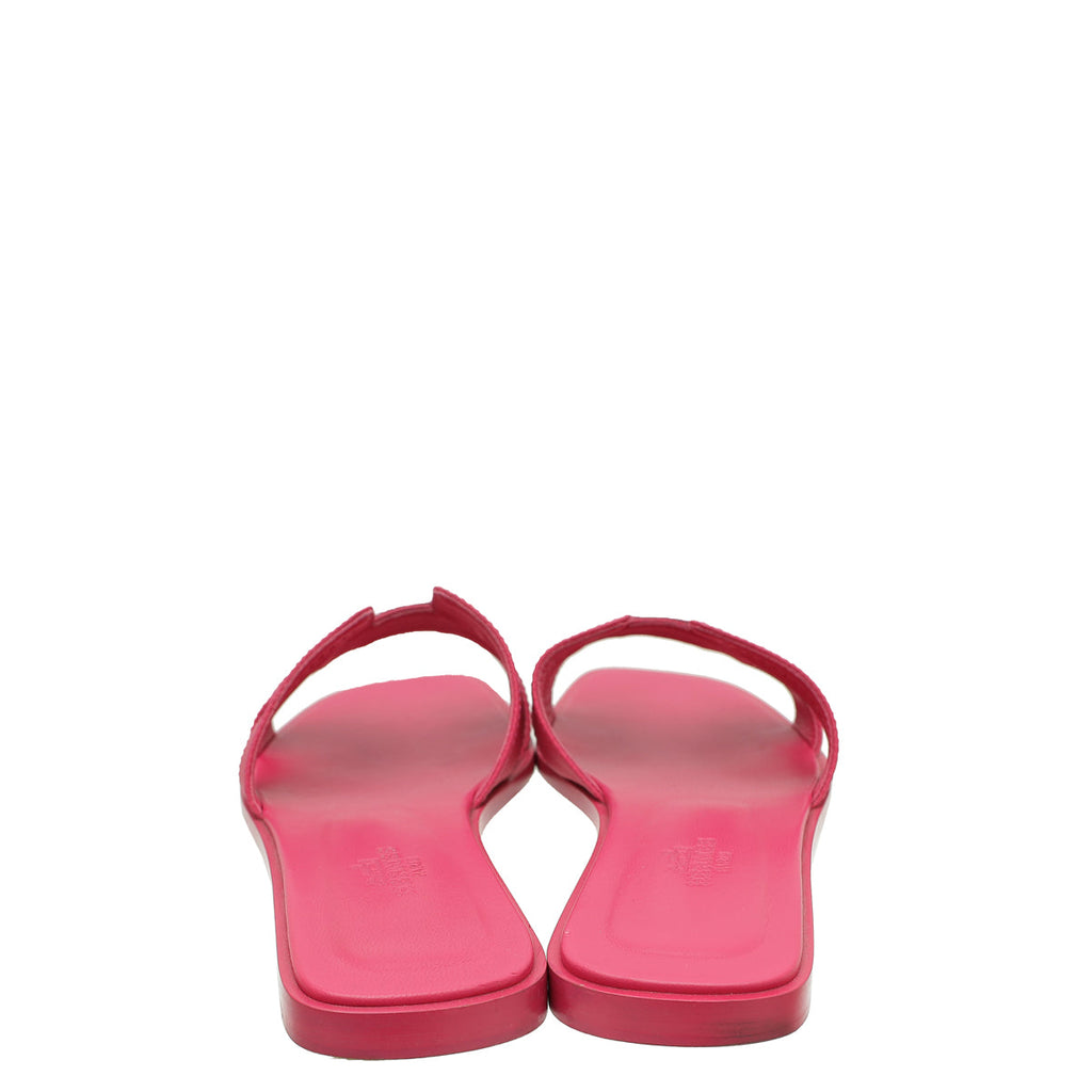 Hermes Fuchsia Oran Sandal 37.5
