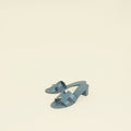 Hermes Gris Antarctique Oasis Sandal 38.5