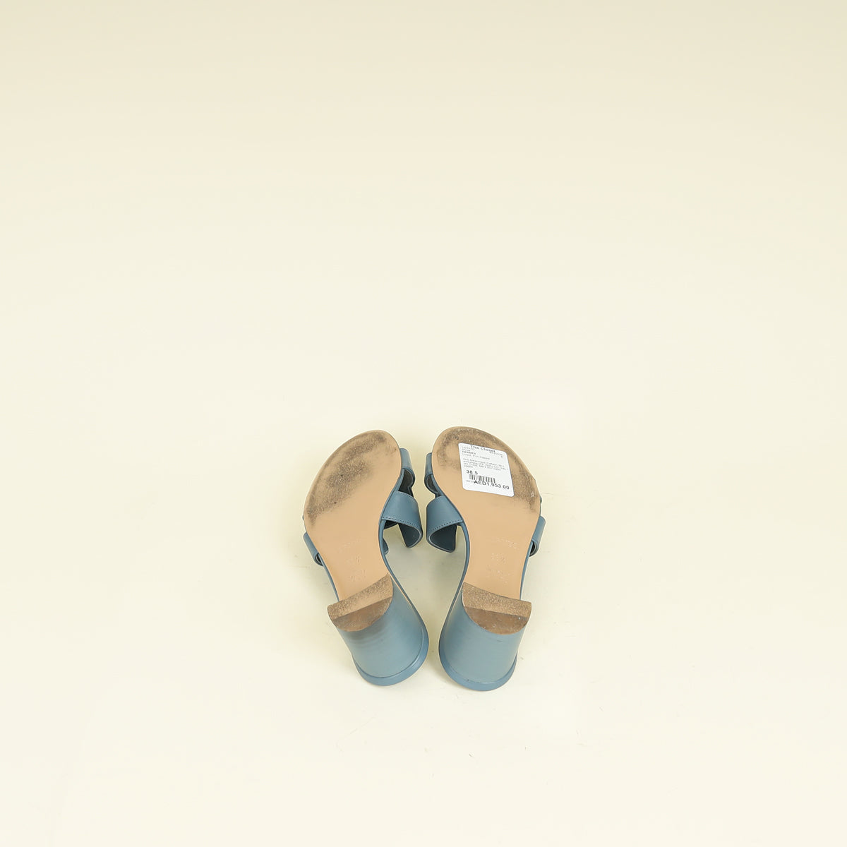 Hermes Gris Antarctique Oasis Sandal 38.5