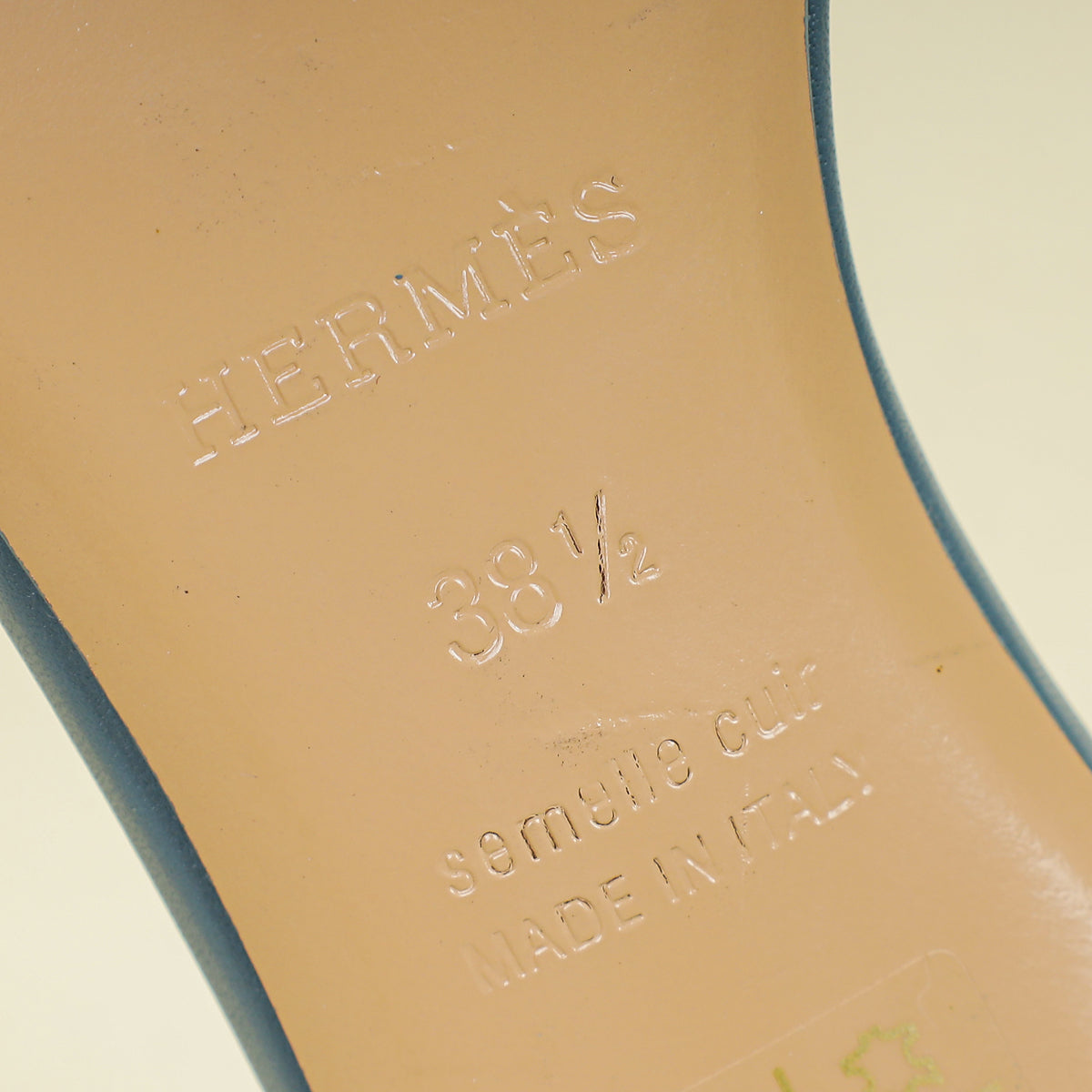 Hermes Gris Antarctique Oasis Sandal 38.5