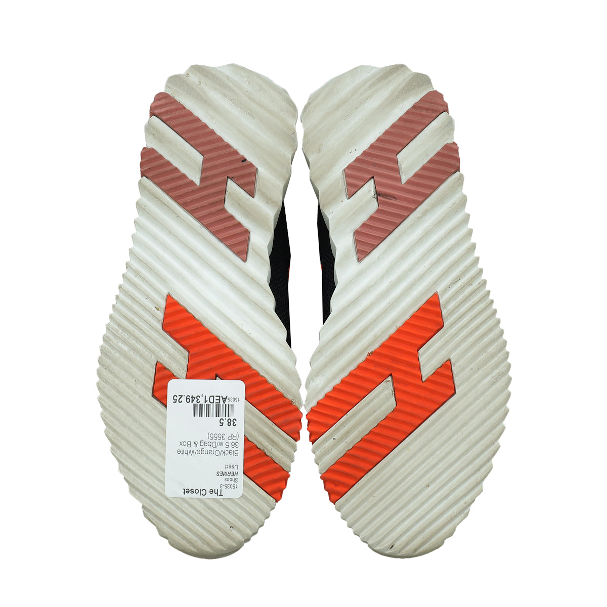 Hermes Tricolor Mesh Suede Bouncing Sneaker 38.5