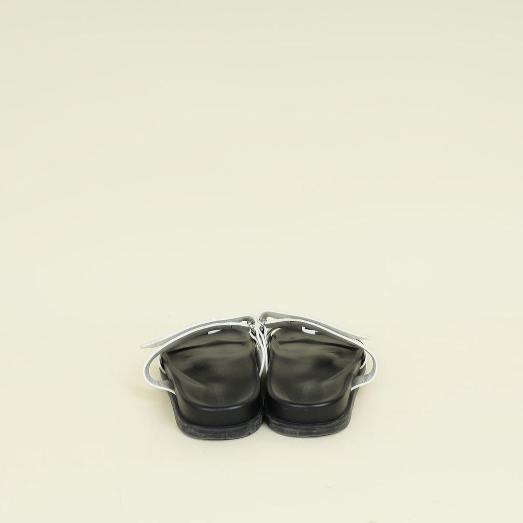 Hermes Blanc Chypre Sandal 38.5