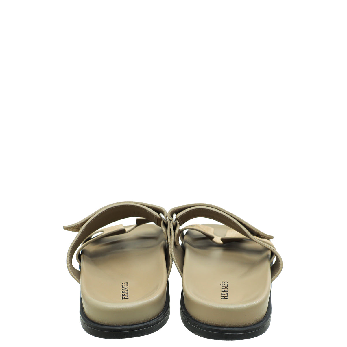Hermes Beige Argile Suede Chypre Sandals 38.5