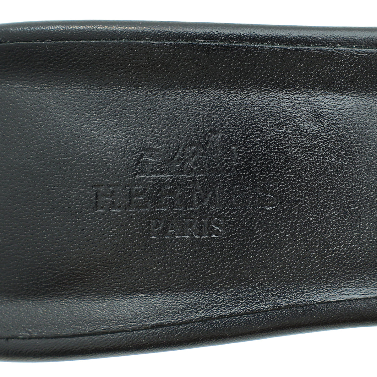 Hermes Noir Gigi 50 Sandals 38.5
