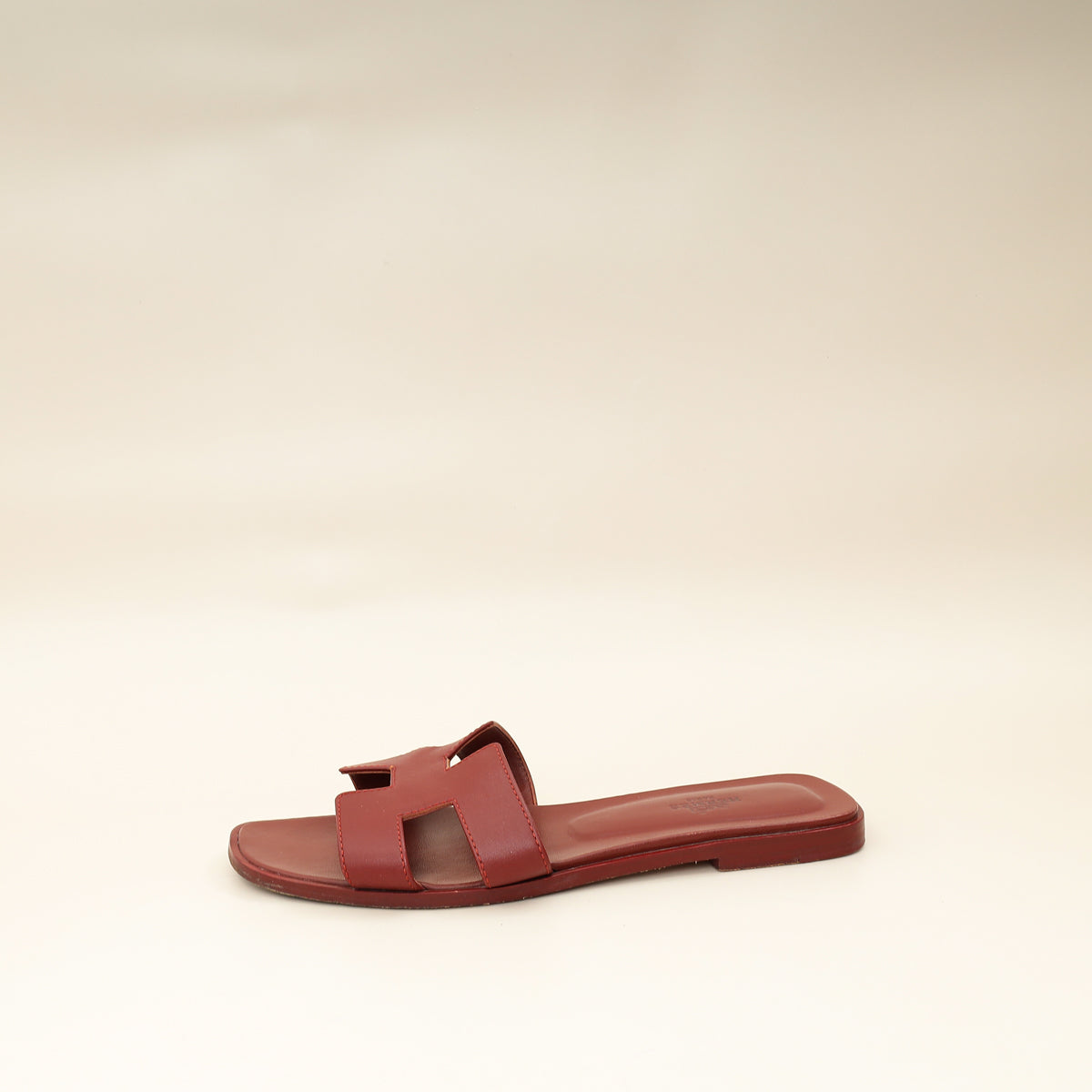Hermes Bordeaux Oran Sandals 38.5