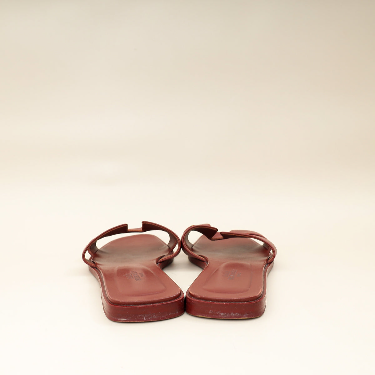 Hermes Bordeaux Oran Sandals 38.5