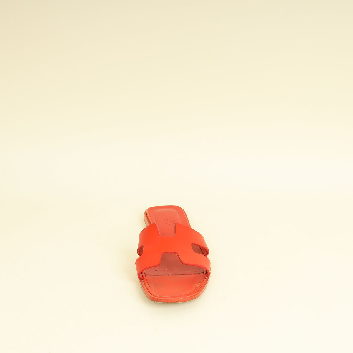Hermes Coquelicot Oran Sandal 38.5