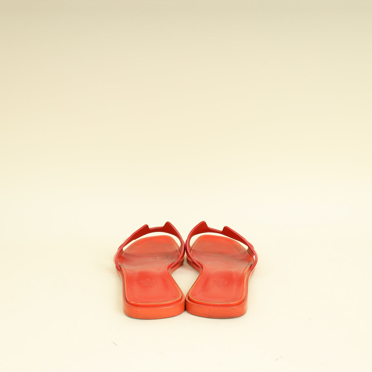Hermes Coquelicot Oran Sandal 38.5