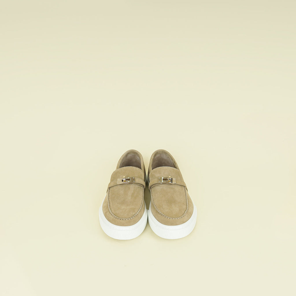 Hermes Beige Esquisse Game Slip-On Sneaker 38.5