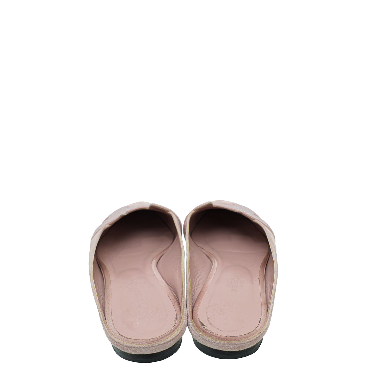 Hermes Pink Suede Roxane Mules w/Crystal Details 38.5