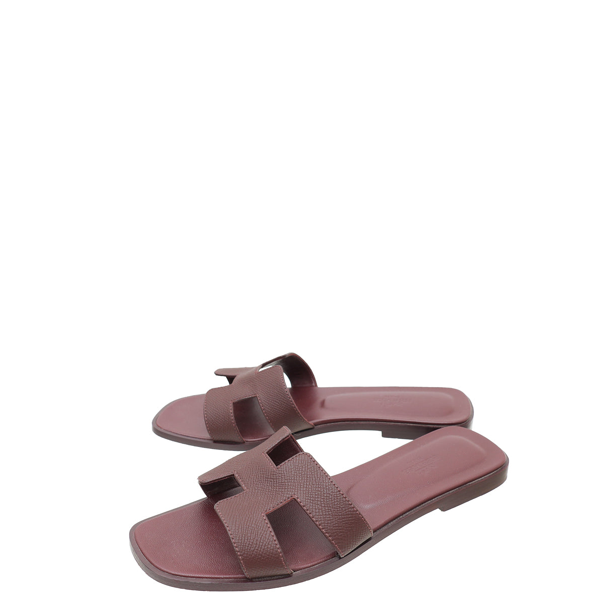 Hermes Bordeaux Oran Sandal 38.5