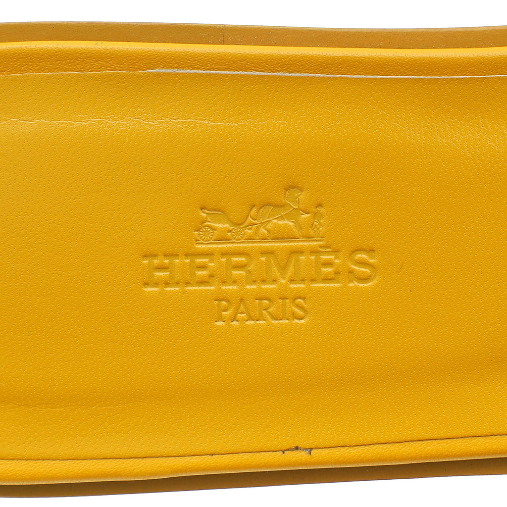 Hermes Jaune Topaz YellowOran Sandals 38.5