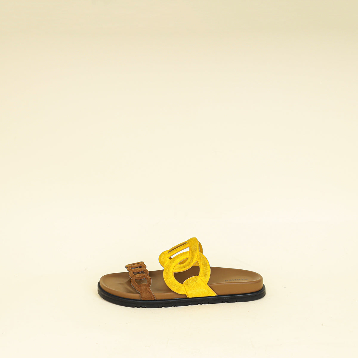 Hermes Bicolor Suede Goatskin Extra Sandal 38.5