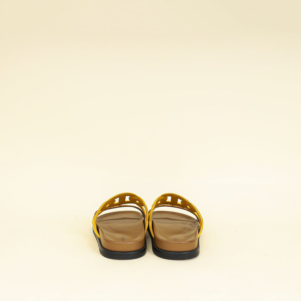 Hermes Bicolor Suede Goatskin Extra Sandal 38.5