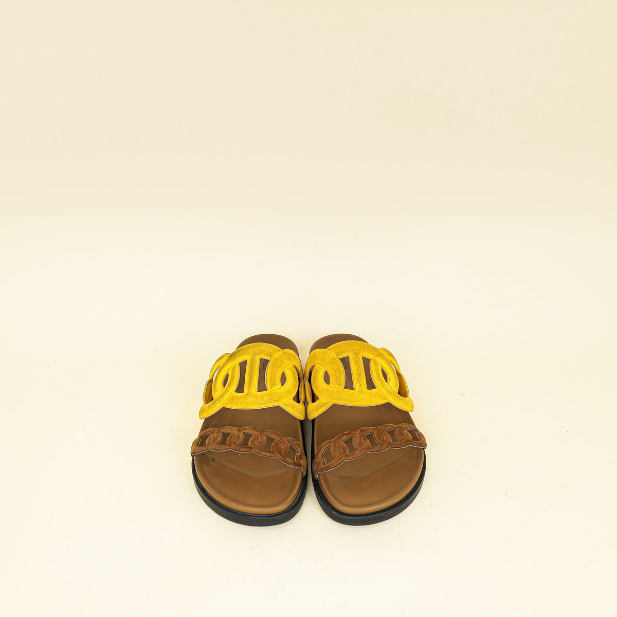 Hermes Bicolor Suede Goatskin Extra Sandal 38.5