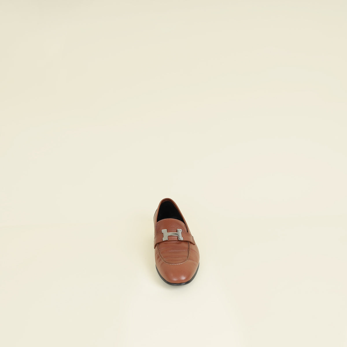 Hermes Gold Paris Goatskin Loafer 38.5