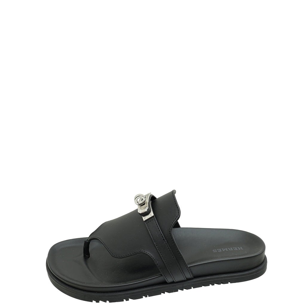 Hermes Noir Empire Sandal 38.5