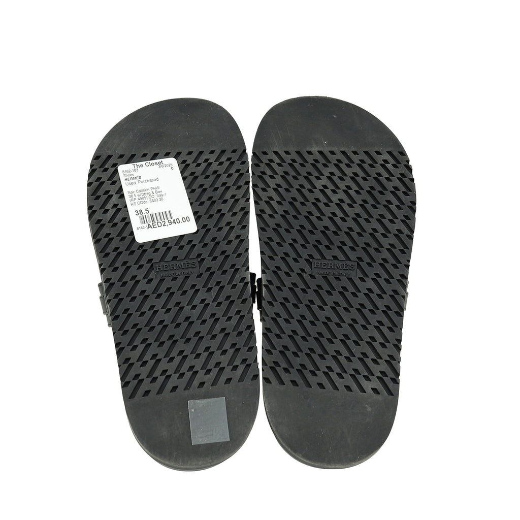 Hermes Noir Empire Sandal 38.5