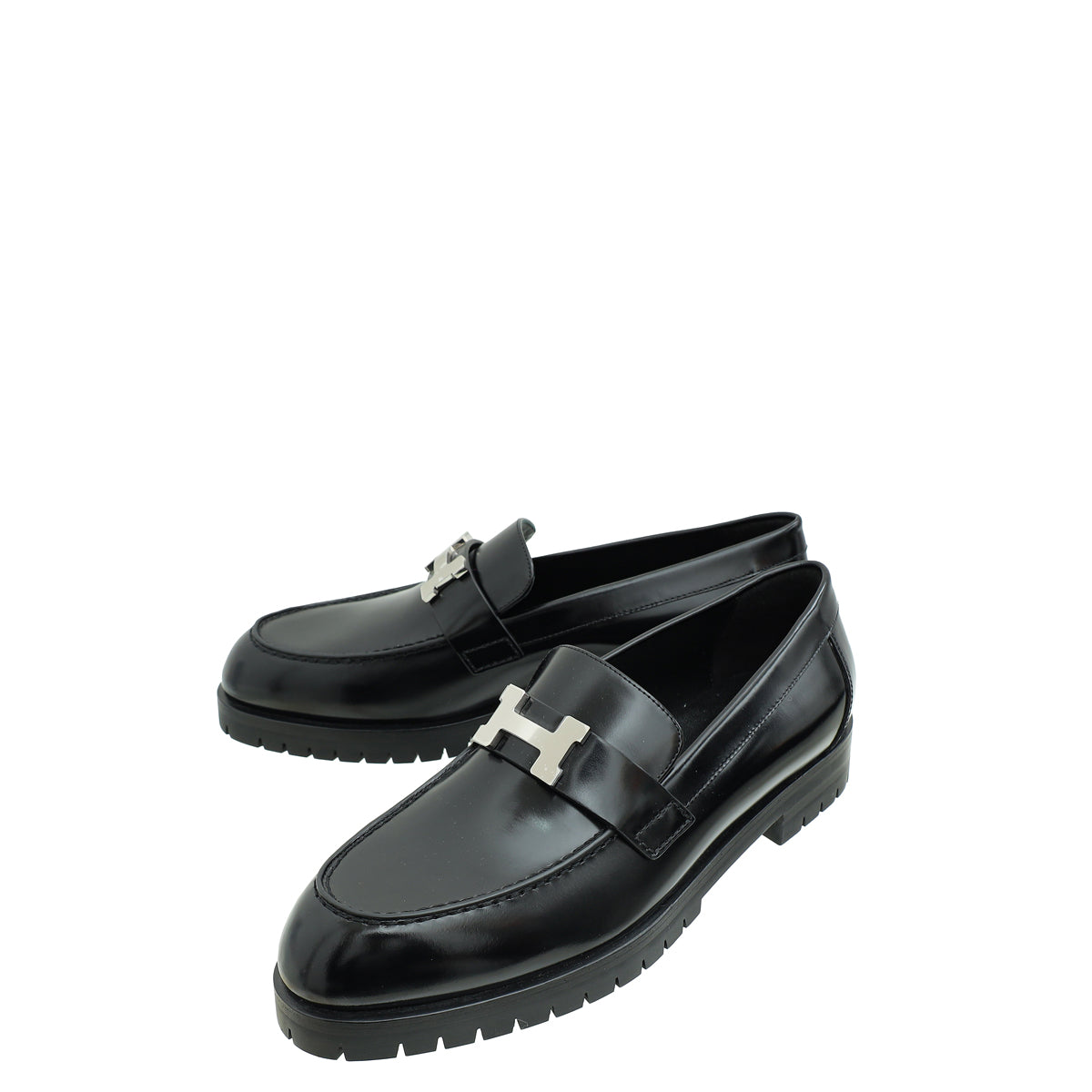 Hermes Noir Faubourg Loafer 38.5