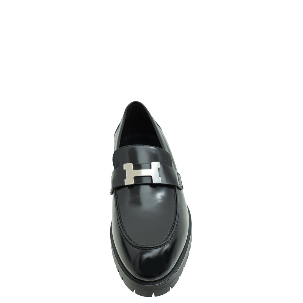 Hermes Noir Faubourg Loafer 38.5