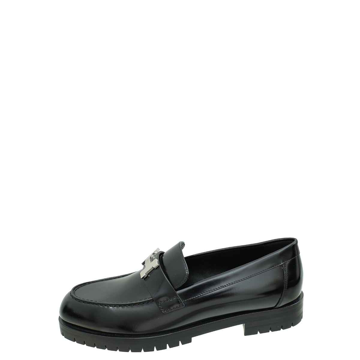 Hermes Noir Faubourg Loafer 38.5