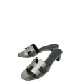 Hermes Gris Argenté Oasis Sandal 38.5