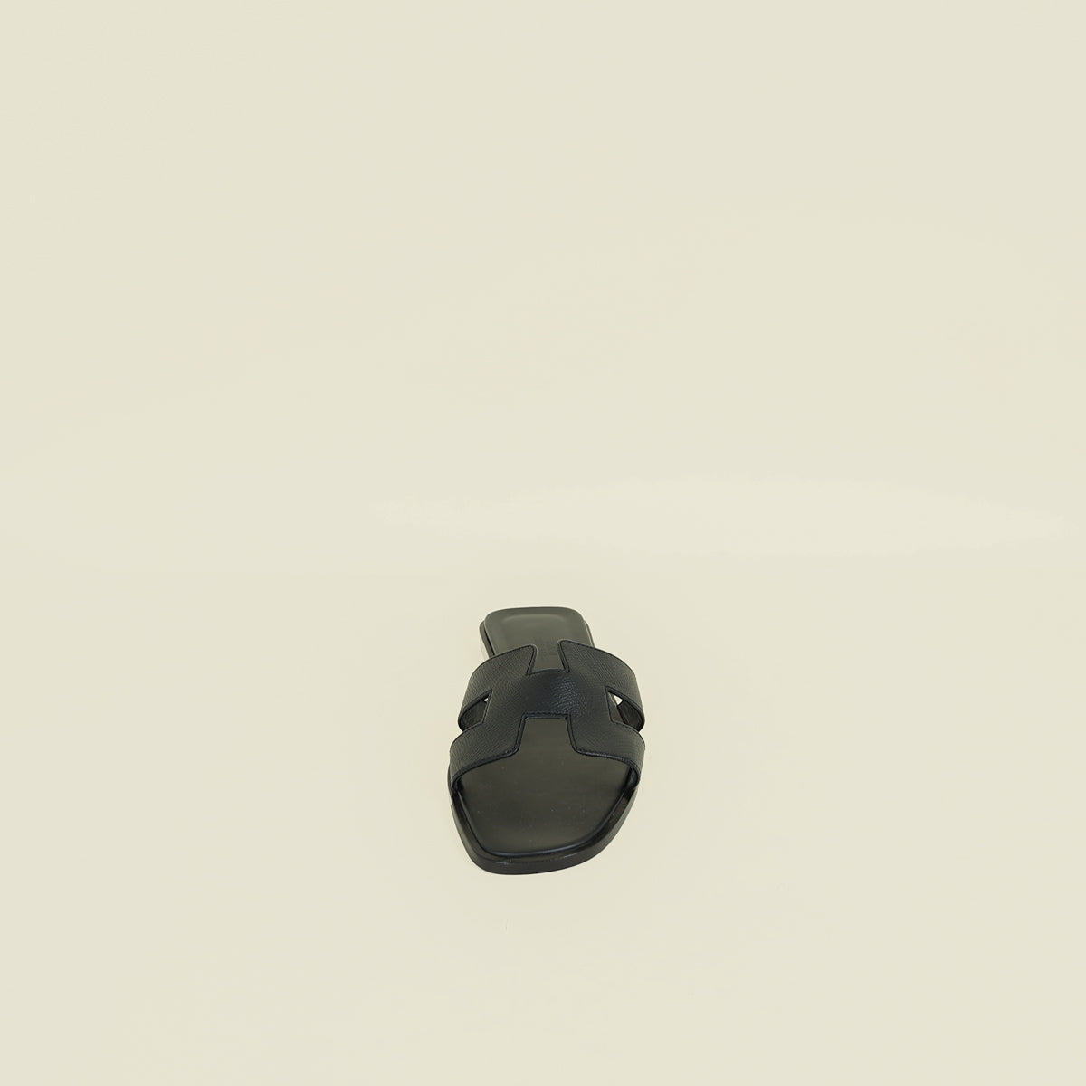 Hermes Noir Oran Sandal 38.5