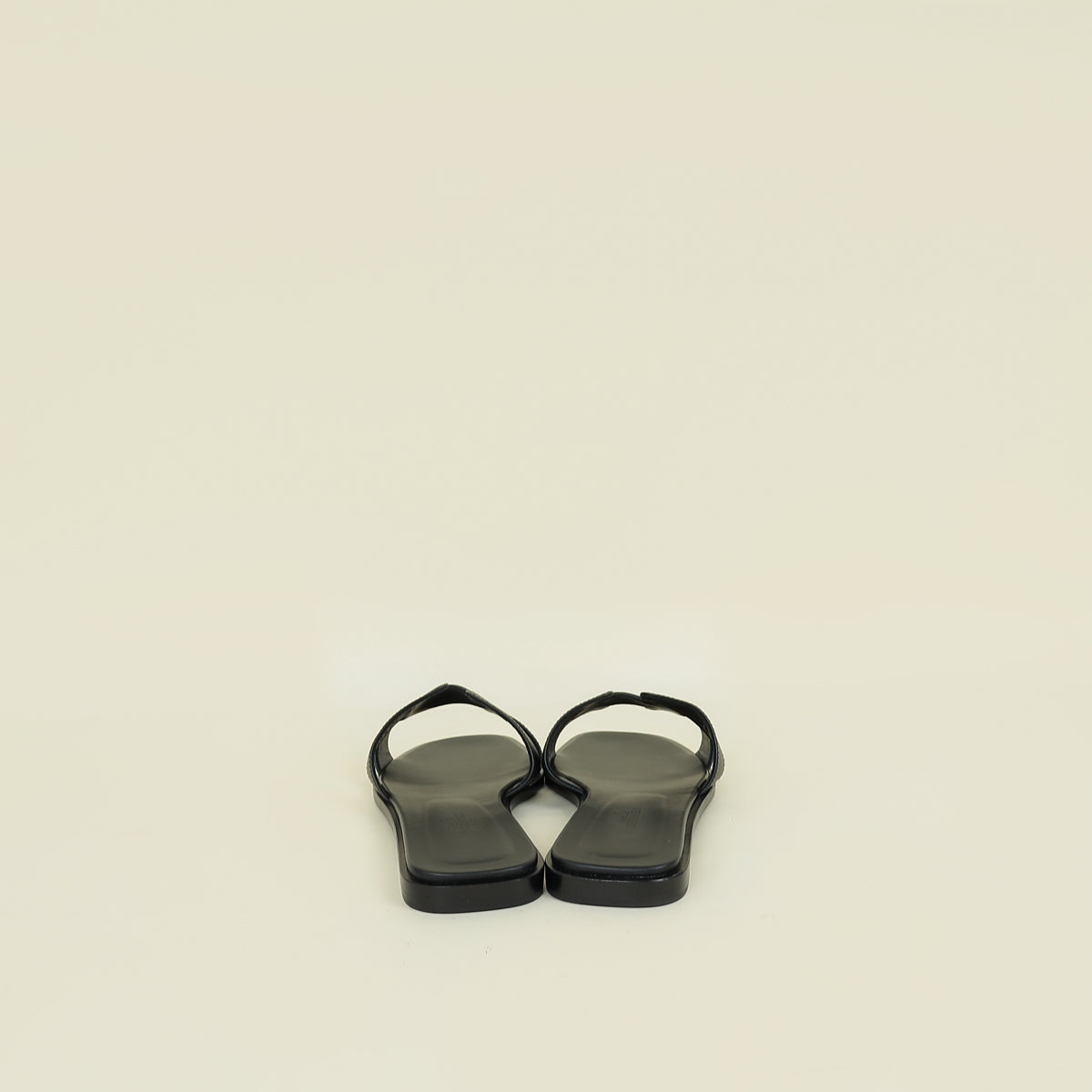 Hermes Noir Oran Sandal 38.5