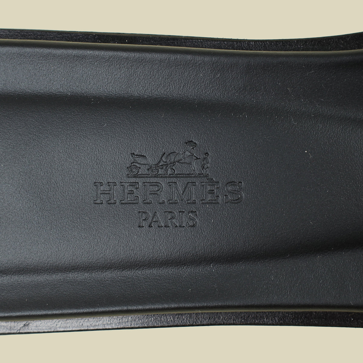Hermes Noir Oran Sandal 38.5