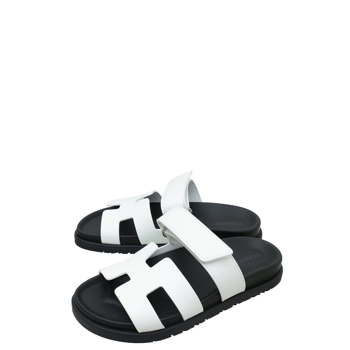 Hermes Blanc Chypre Sandals 38.5