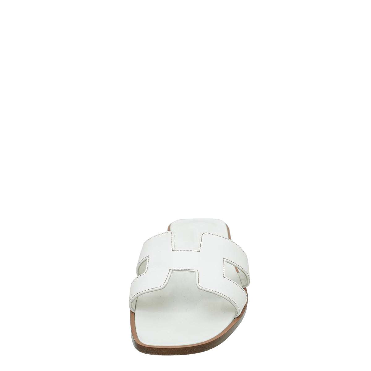 Hermes Blanc Box Oran Sandal 38