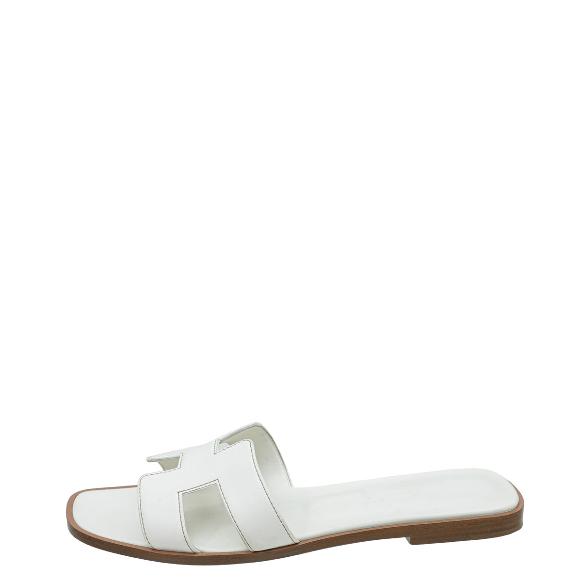 Hermes Blanc Box Oran Sandal 38