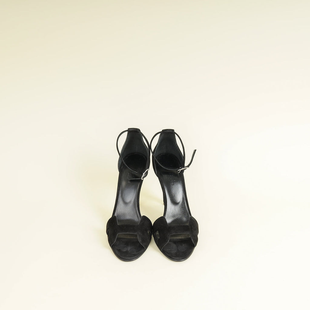 Hermes Noir Premiere 105 Sandals 38