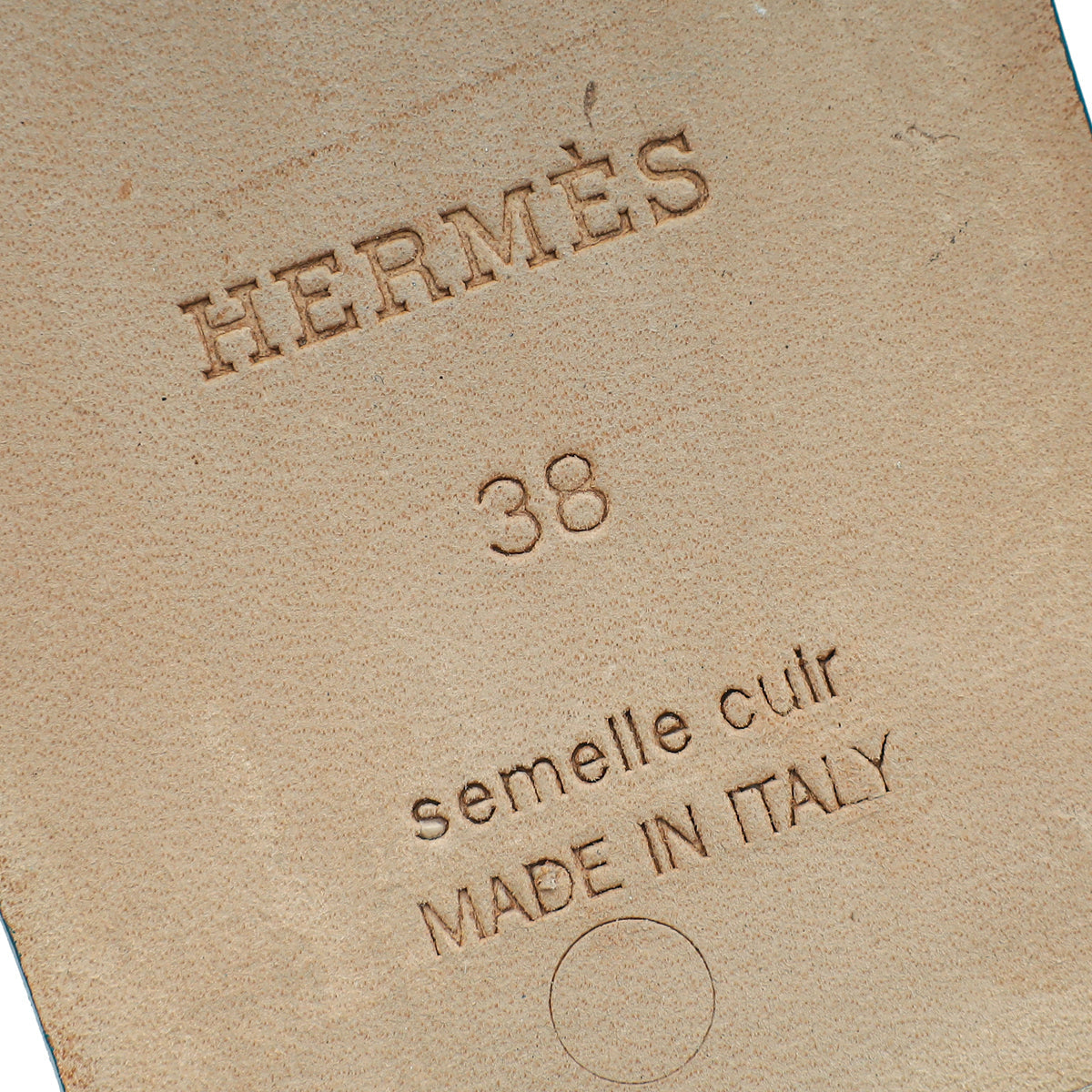 Hermes Vert Oxford Suede Oran Sandal 38