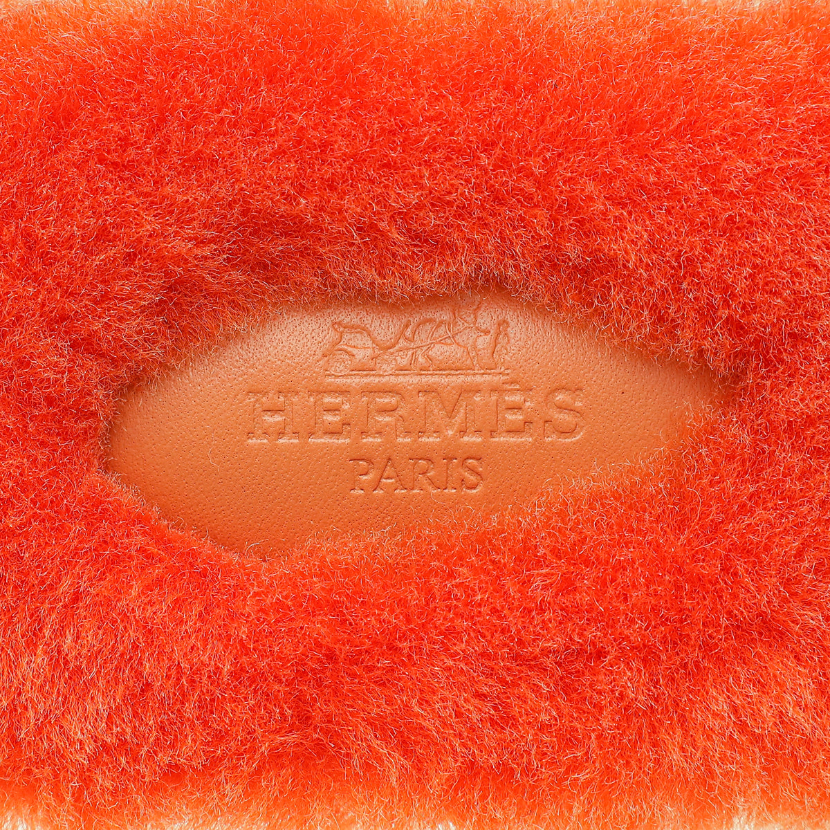 Hermes Orange Wool Oran Sandal 38