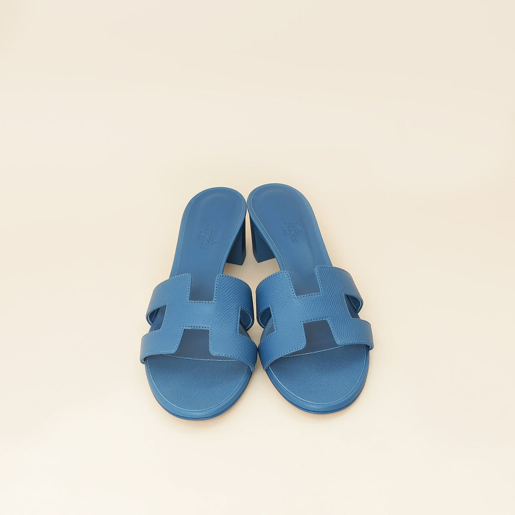Hermes Bleu Oasis Sandal 38