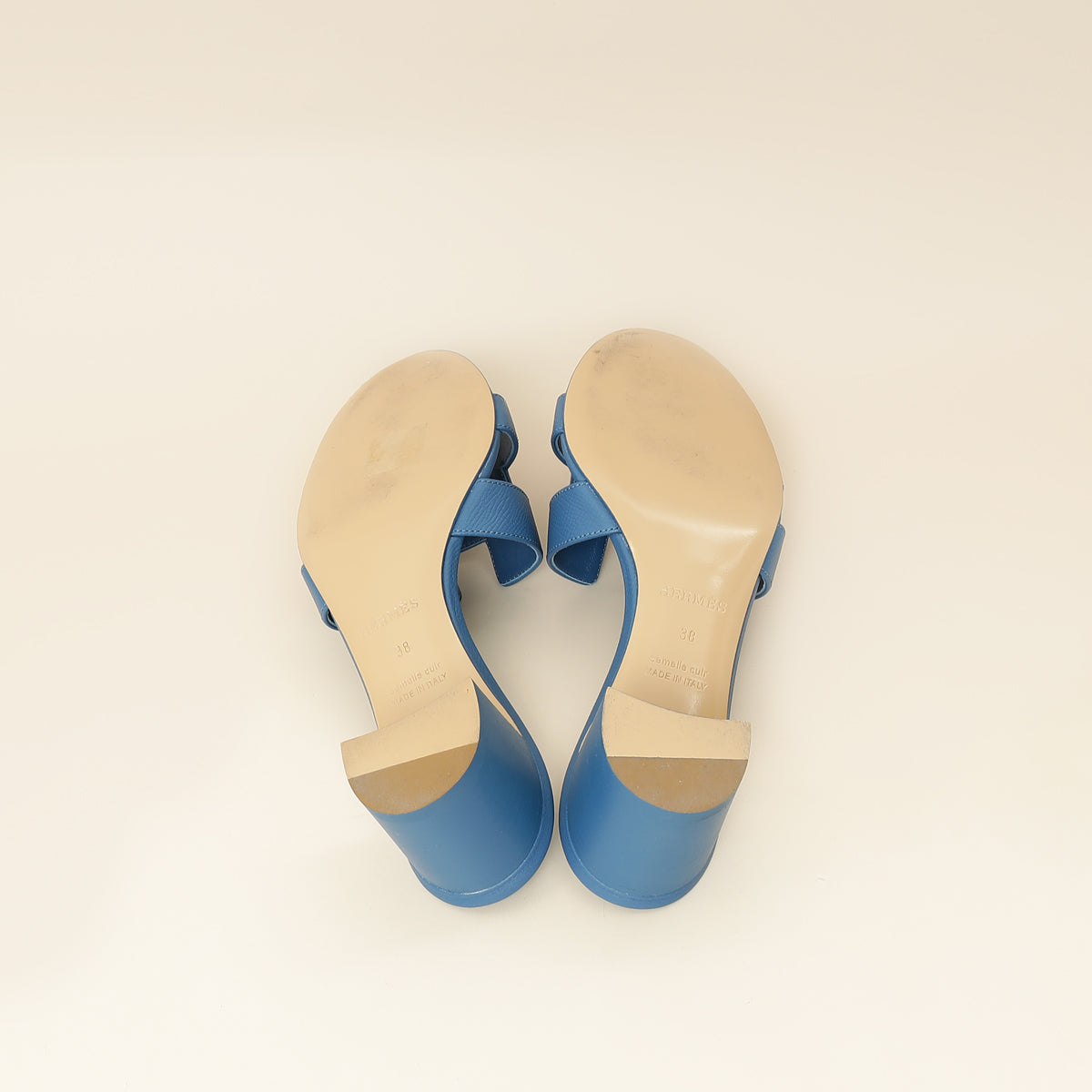 Hermes Bleu Oasis Sandal 38