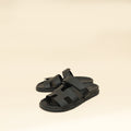 Hermes Noir Chypre Sandal 38