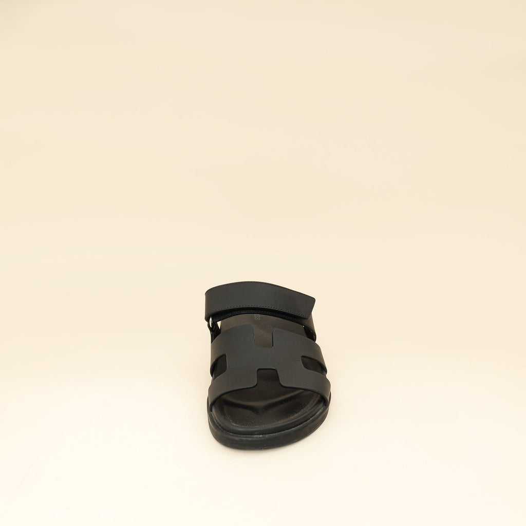 Hermes Noir Chypre Sandal 38