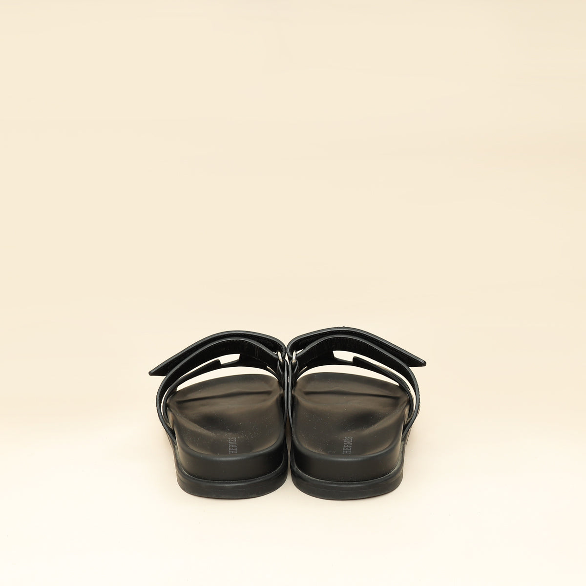 Hermes Noir Chypre Sandal 38
