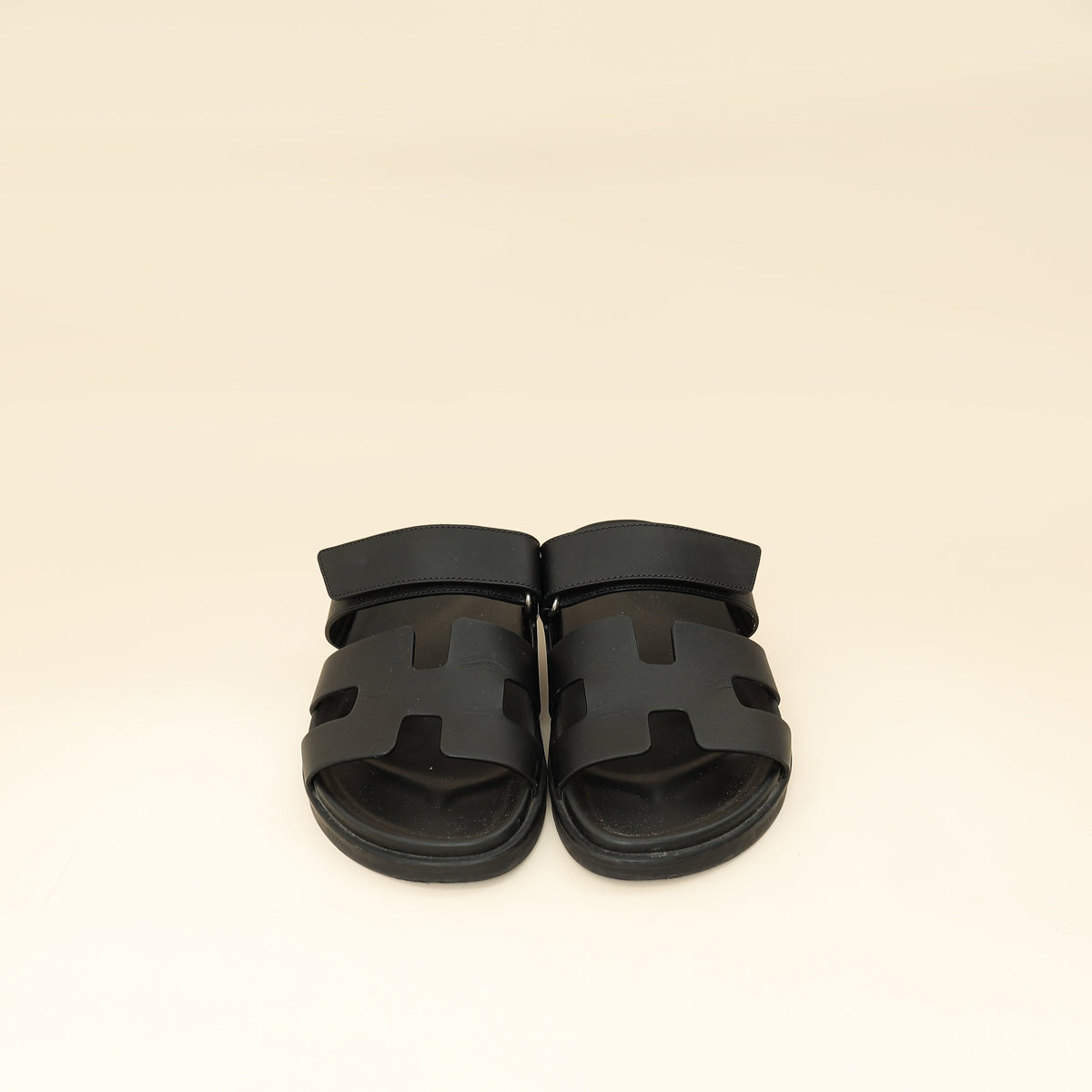 Hermes Noir Chypre Sandal 38