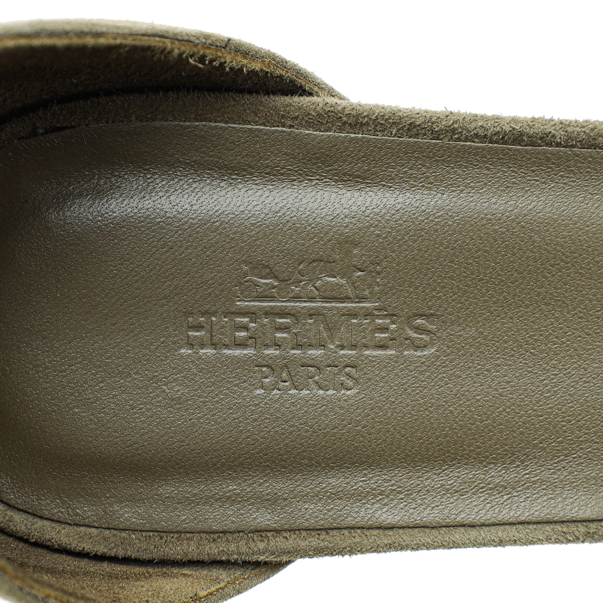 Hermes Vert Toundr Elda Suede Goatskin Espadrille 38