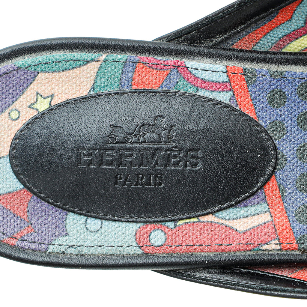 Hermes Noir OZ Mules 38