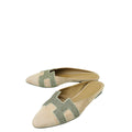 Hermes Rose Grey Suede Roxane Mules w/ Crystal Details 38