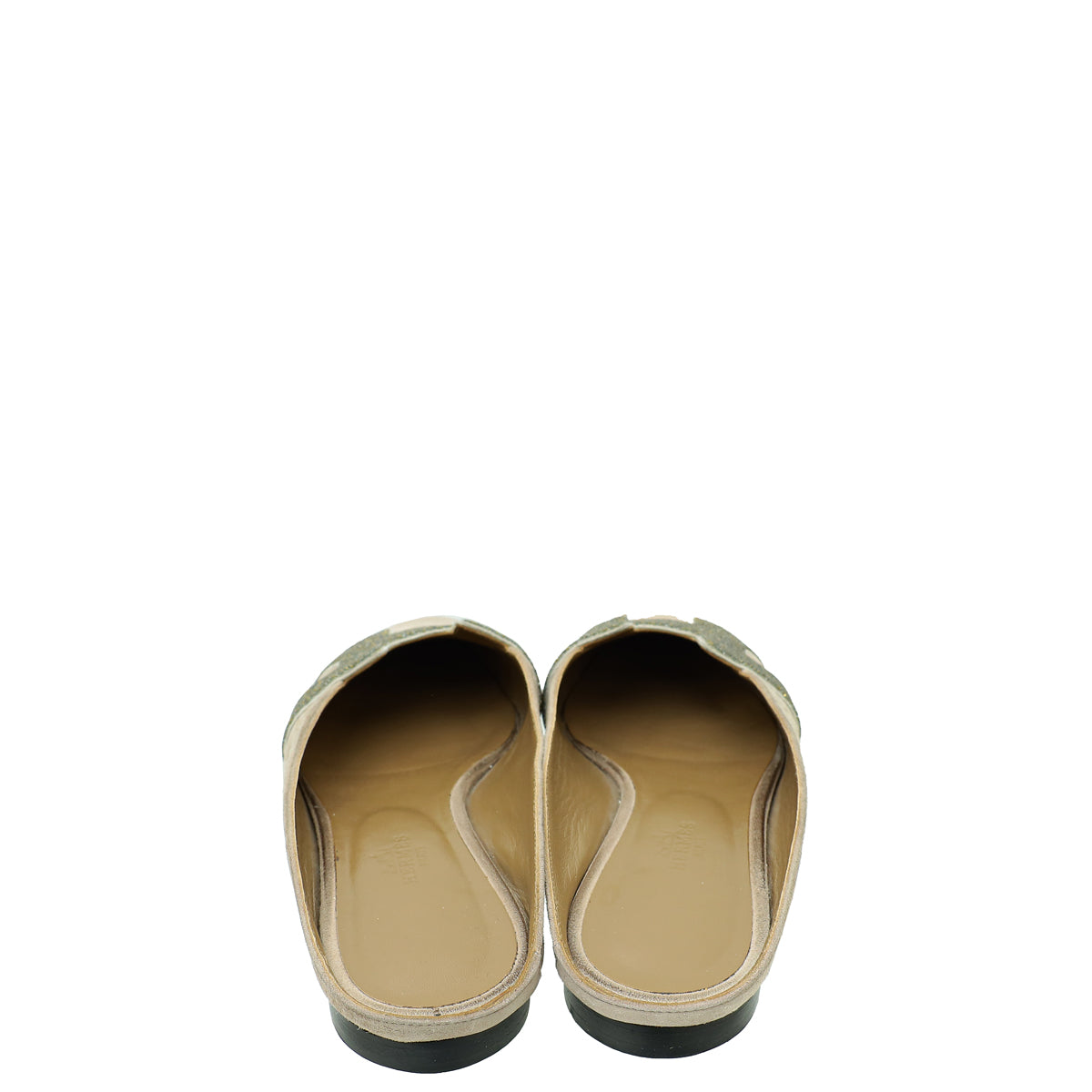 Hermes Rose Grey Suede Roxane Mules w/ Crystal Details 38