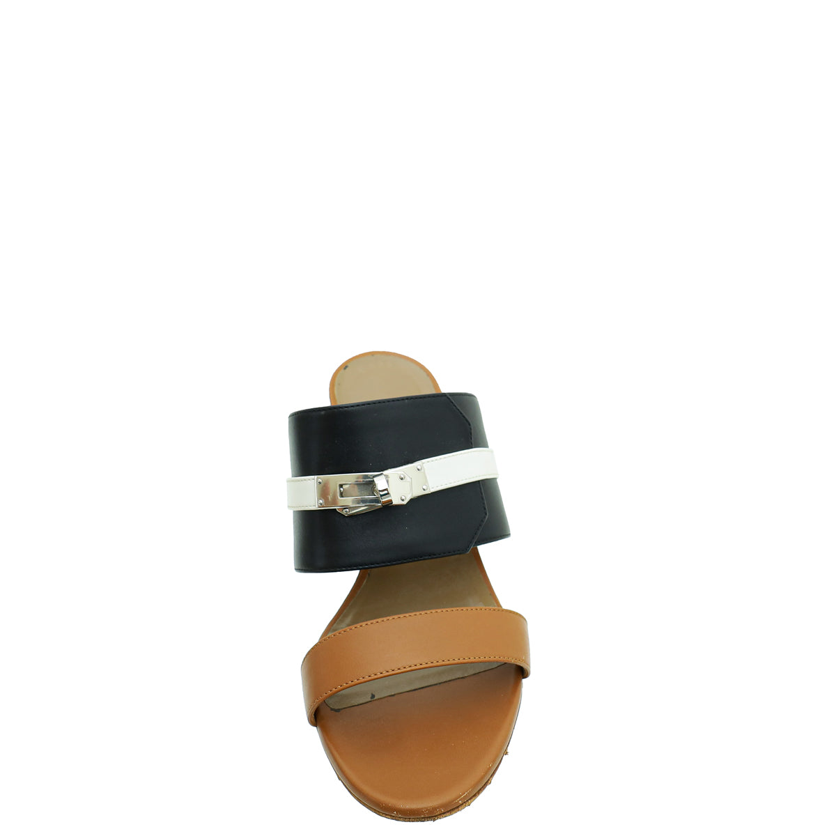 Hermes Tricolor Ovation Mules 38