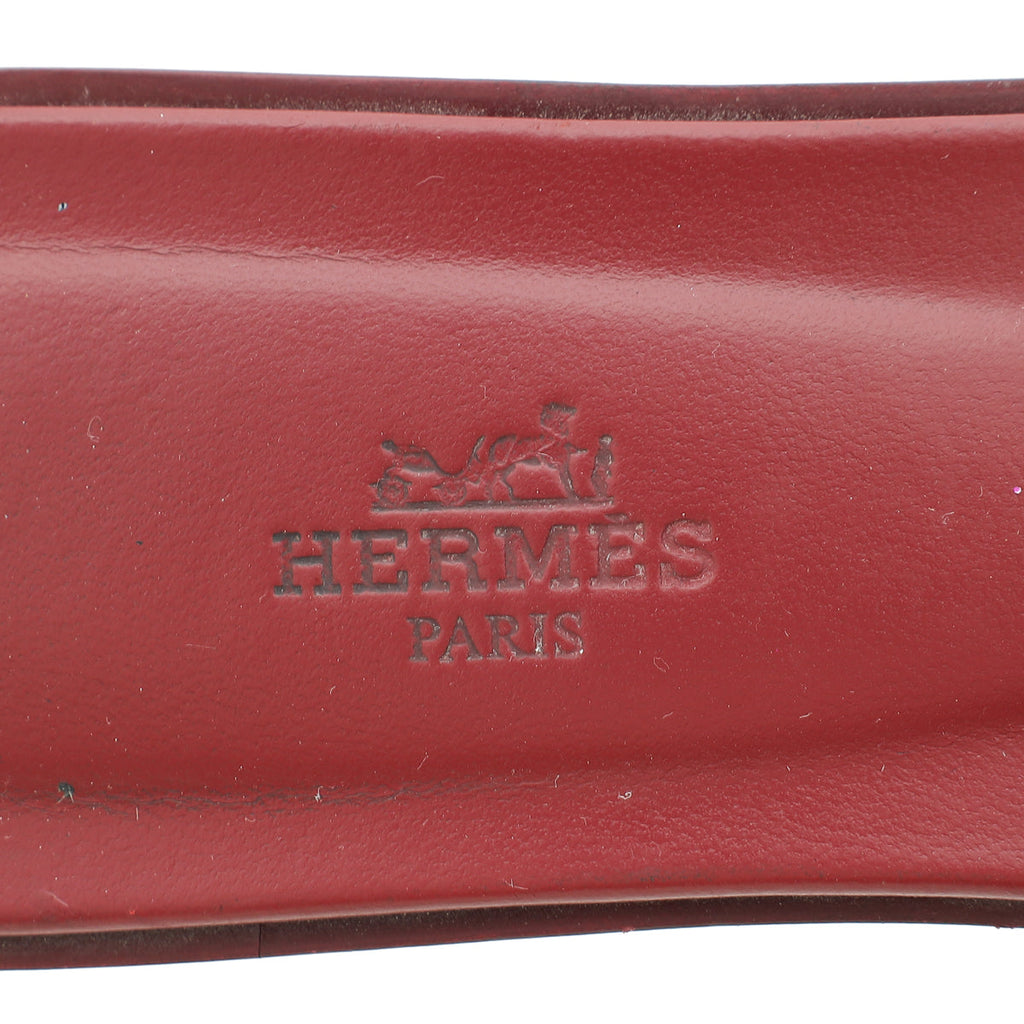 Hermes Rouge H Oran Sandal 38